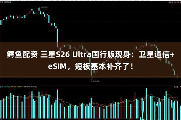 鳄鱼配资 三星S26 Ultra国行版现身：卫星通信+eSIM，短板基本补齐了！